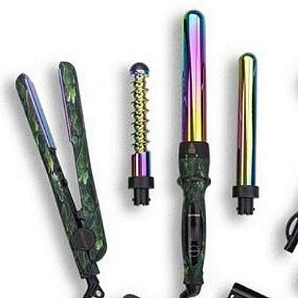 grav3yardgirl curling wand + flat iron set